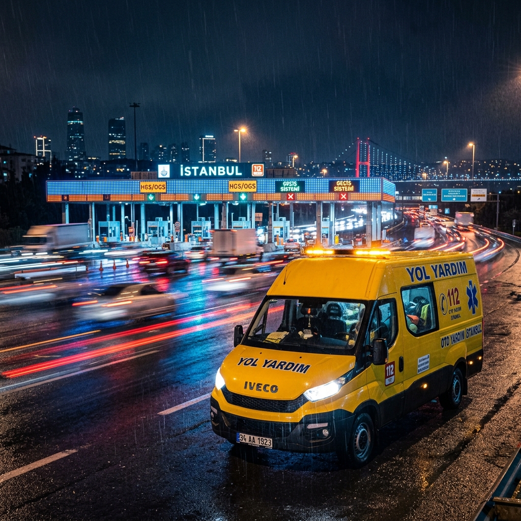 Otoyolda 7/24 mobil lastik yol yardım aracı