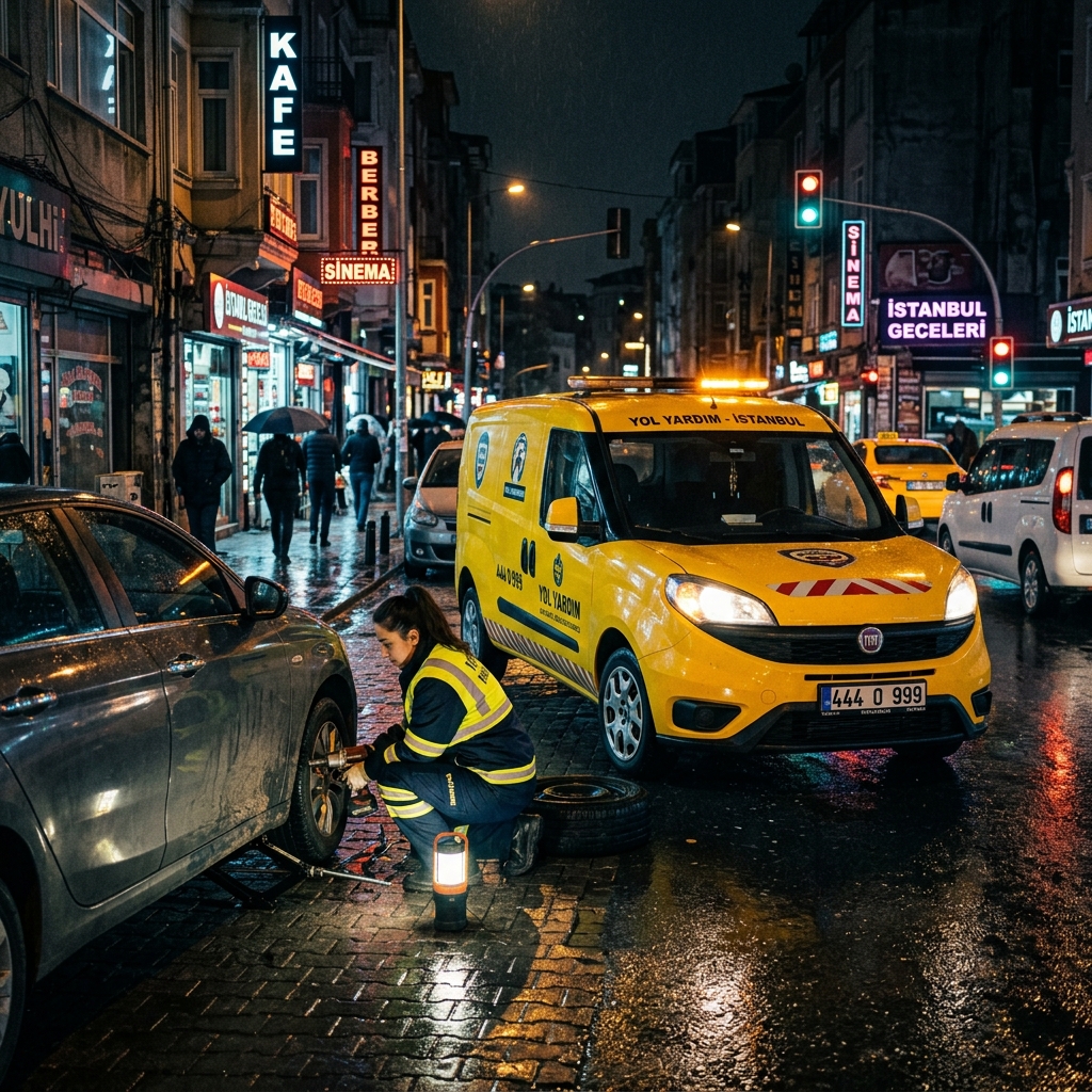Sokakta yerinde lastik değişimi - mobil lastik servisi